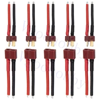 5pairs deans t plug male female connector with 50mm 14awg silicone wire cable for rc drone quadcopter car boat lipo battery esc