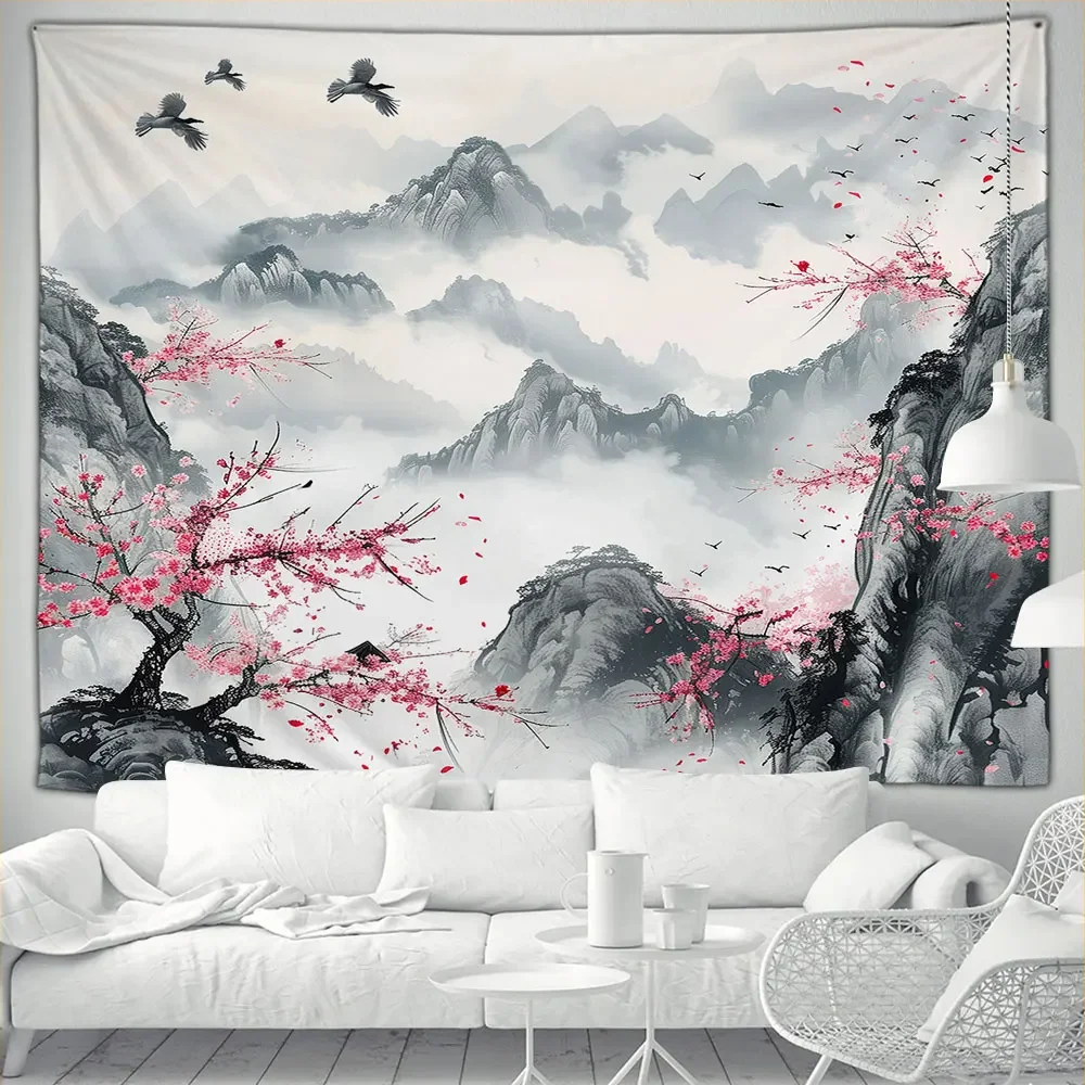 Вишневый коврик в стиле ретро