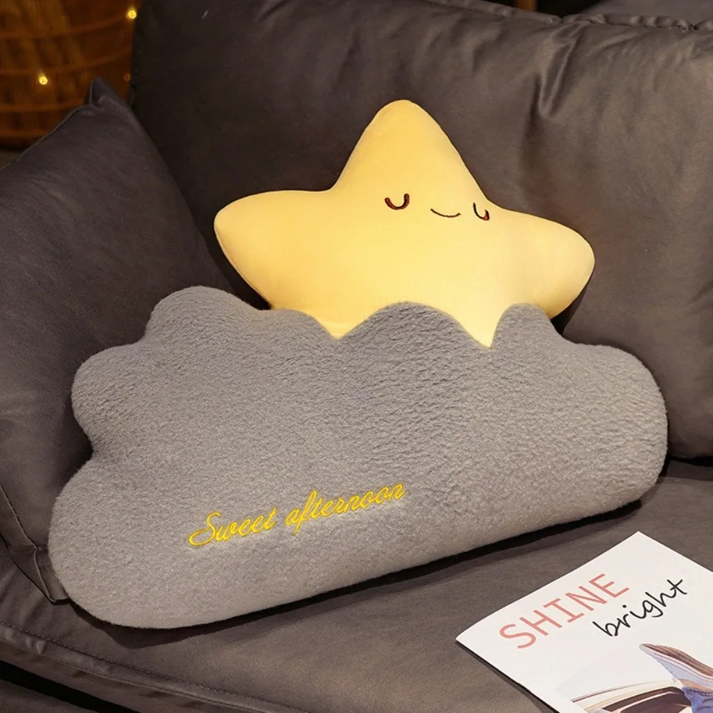 Креативная плюшевая подушка в форме облака радужная луна прикроватная мягкая