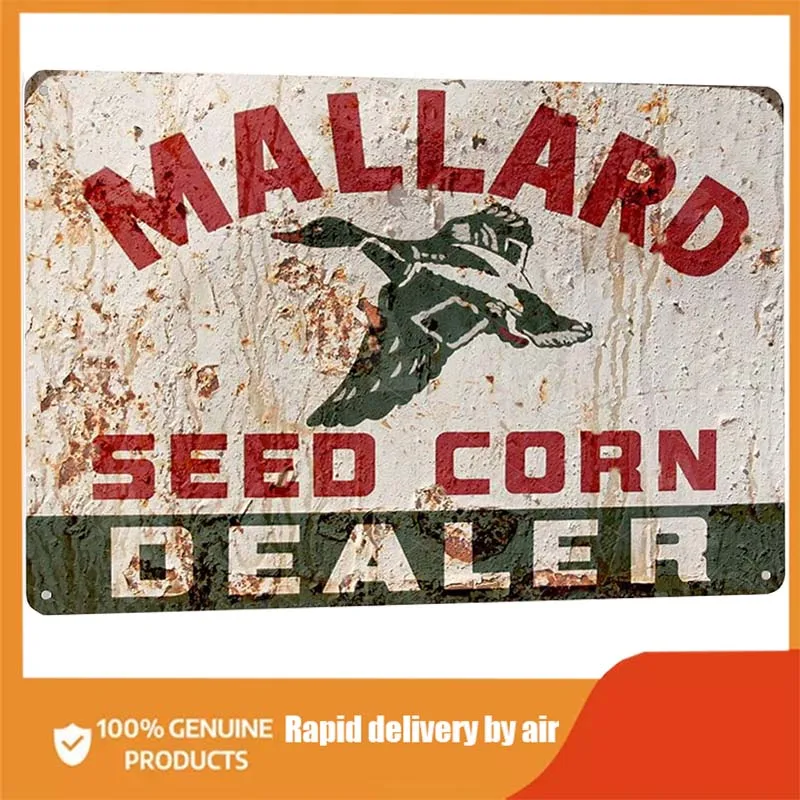 

Tinworld TIN Sign Mallard Seed Corn Metal Wall Art Kitchen Farm Cottage Shop Store vintage decor room decoration men outdoor