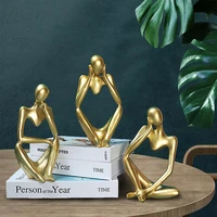 character decoration resin abstract statue decoration thinker living room wine cabinet officecrafts