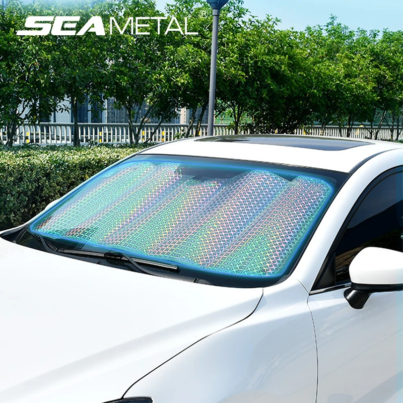

Diamond Laser Car Windshield Sunshade Film Foldable Auto Sunblind Sun UV Protection for Car Front Window Windshield Sun Shade