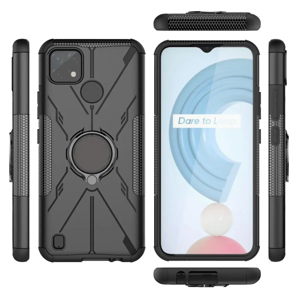 Shockproof Cover For Realme C21Y Case Realme C21Y Cover 6.5 inch Hard Holder Back Protective Bumper For Realme C21Y C20 C21 C25Y