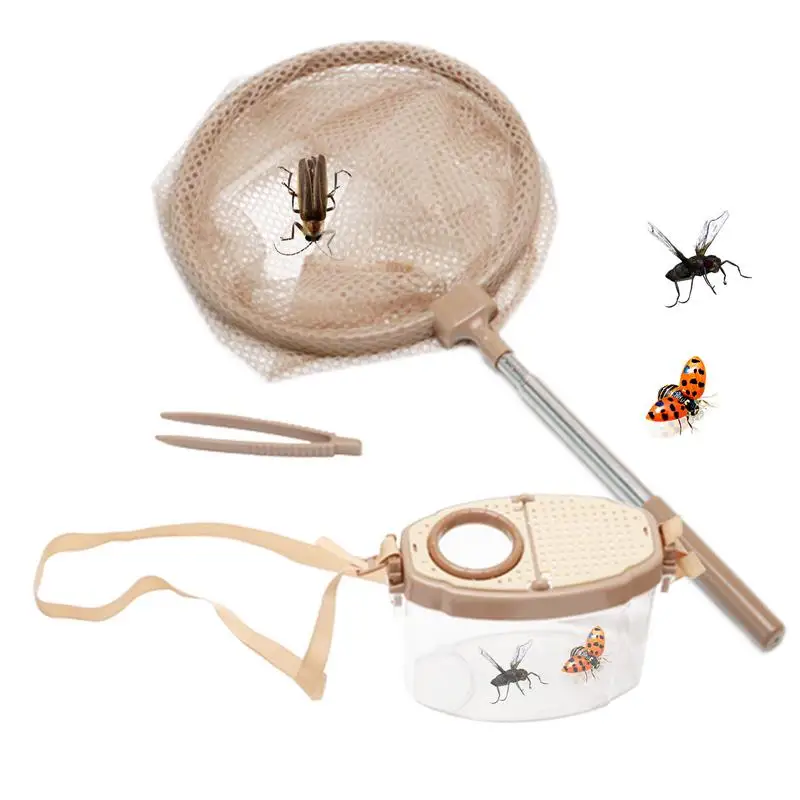 

Bugs Catcher Cage Portable Insect Observation Cage With Magnifier Kids Science Nature Exploration Toy Set With Magnifying Glass