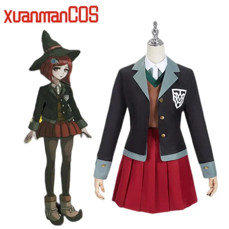 

Anime Danganronpa V3 Killing Harmony Yumeno Himiko Cosplay Costume Adult Woman JK Uniform Peaked Cap Cloak Outfits Halloween