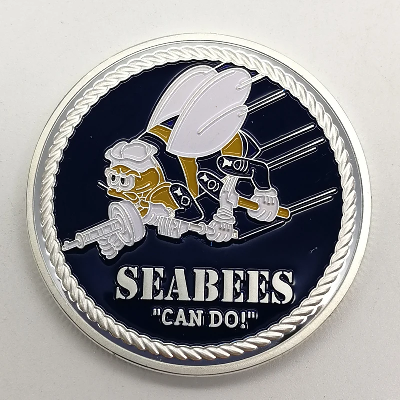 

Монета США с вызовом, медаль, памятная медаль, нарисованный значок с морскими пчелами, почетный рельефный подарок, памятное значение