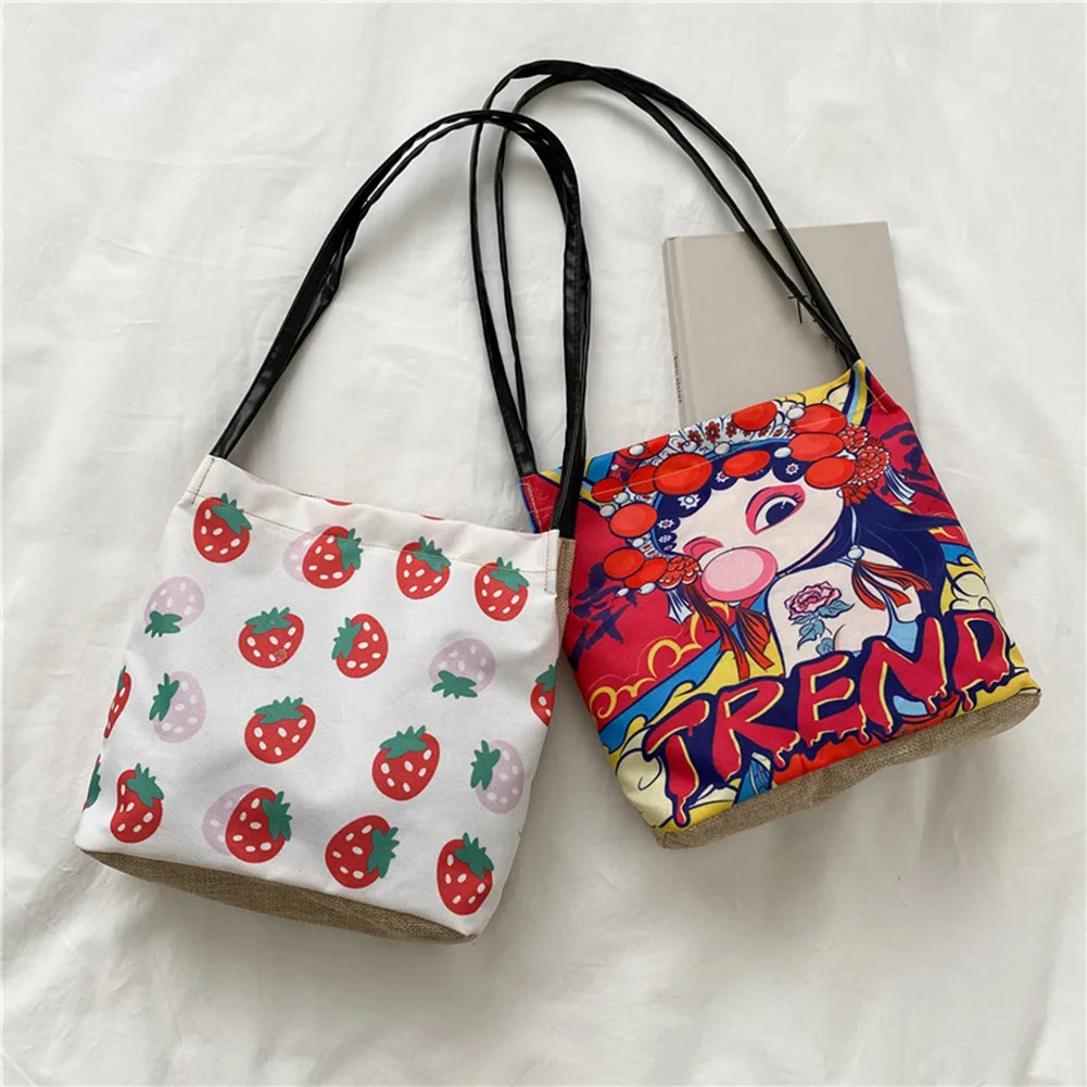 Холщовая Сумка для женщин с принтом оперы винтажная вместительная дамская