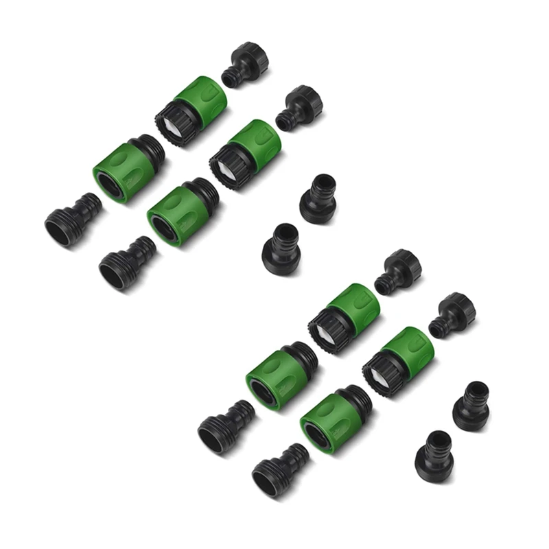 

GTBL Garden Quick Connect Release Water Hose Fittings Plastic Connectors, Male & Female 3/4 Inch GHT 40Pcs