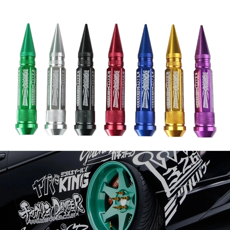 

326 Power Racing Wheel Lug Nuts Screw M12x1.5 / 1.25 Aluminum Universal Spiked Lock Nut Fit For Honda Suzuki Car Accessories