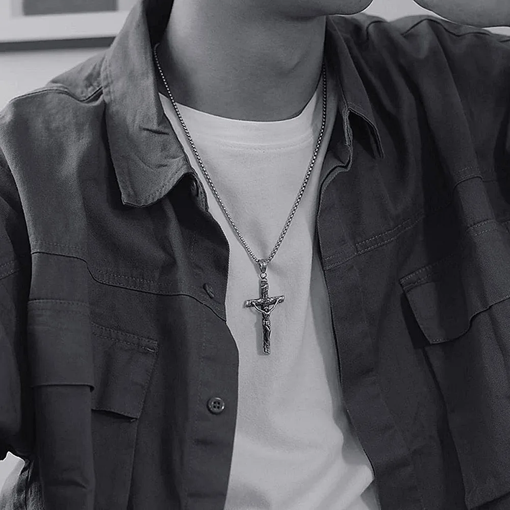 FIREBROS новинка 2025 женское и мужское ожерелье из нержавеющей стали INRI с распятием