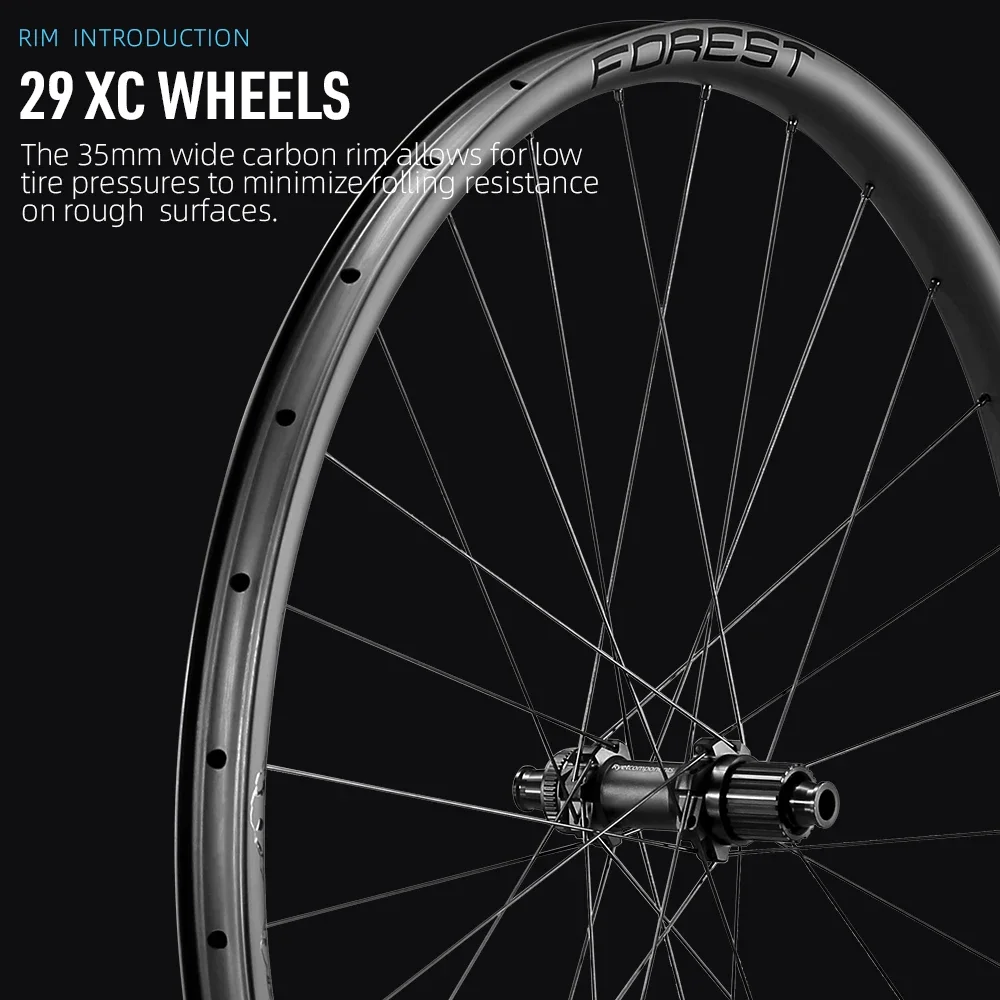 2025 RYET 29er MTB Карбоновые колеса 35 мм 36T Набор ободов для горного велосипеда Прямая