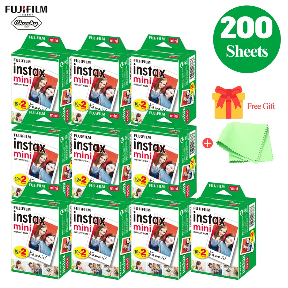 

2023 20-100 Sheets Fujifilm Instax Mini White Film Photo Paper Snapshot Album Instant Print for Fuji Instax Mini