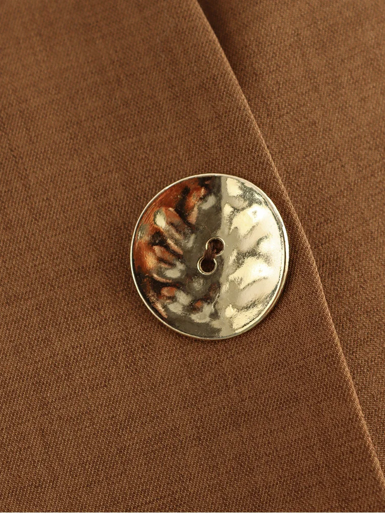 Осень/зима 2024 новая женская двубортная юбка плиссированная трапециевидной формы