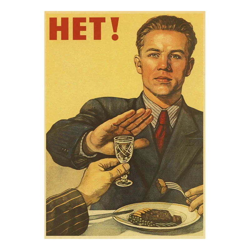 

Vintage Kraft Paper Poster Stalin Refused To Drink Bar Cafe Decorative Painting Retro Kraft Sticker Room Decor Wall Paintings