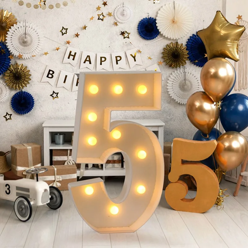73 см гигантская фигурка шар заполняющий ящик с подсветкой первый день рождения