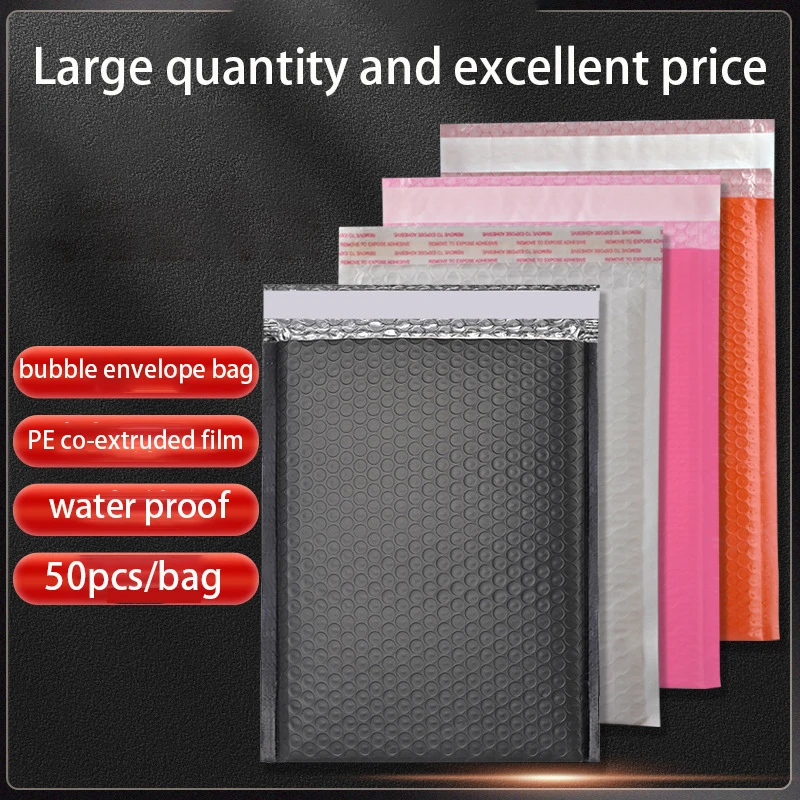 

Mailer Poly Bubble Padded Mailing Envelopes For Mailer Gift Packaging Self Seal Bag Bubble Padding Pink Yellow Blue Green 50pcs