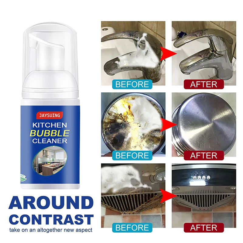 

Household Cleaning Rust Remover Rust Cleaner Grease Wash Kitchen Supplies Bubble Spray Foam Bubble Practical All-Purpose