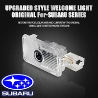 2 pieces led lights welcome light 12v projector logo shadow lamp bulb for subaru wrx forester outback legacy car accessories