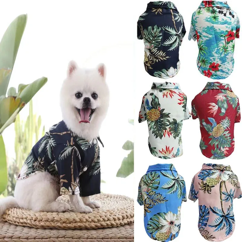 

Hawaiian Style Dog Clothes French Bulldog Pet Clothes Summer Pet Clothing for Small Medium Dogs Puppy Chihuahua Ropa Perro Pug