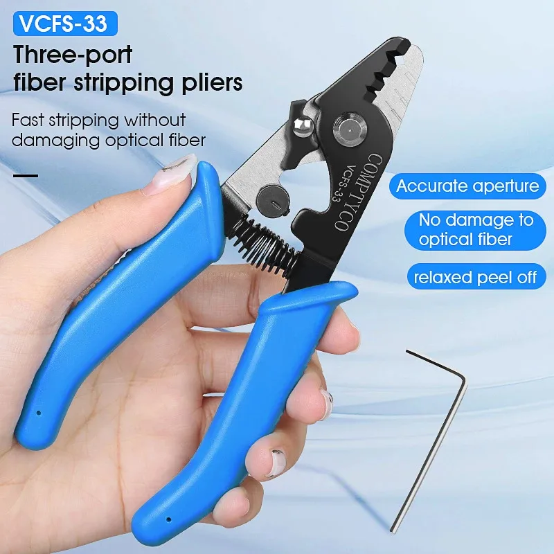 

Free shipping Fiber Optical Stripper Fiber Optic Tool Kit3Port Fiber Optical Stripper 3mm * 2mm superior qualityWire Stripp