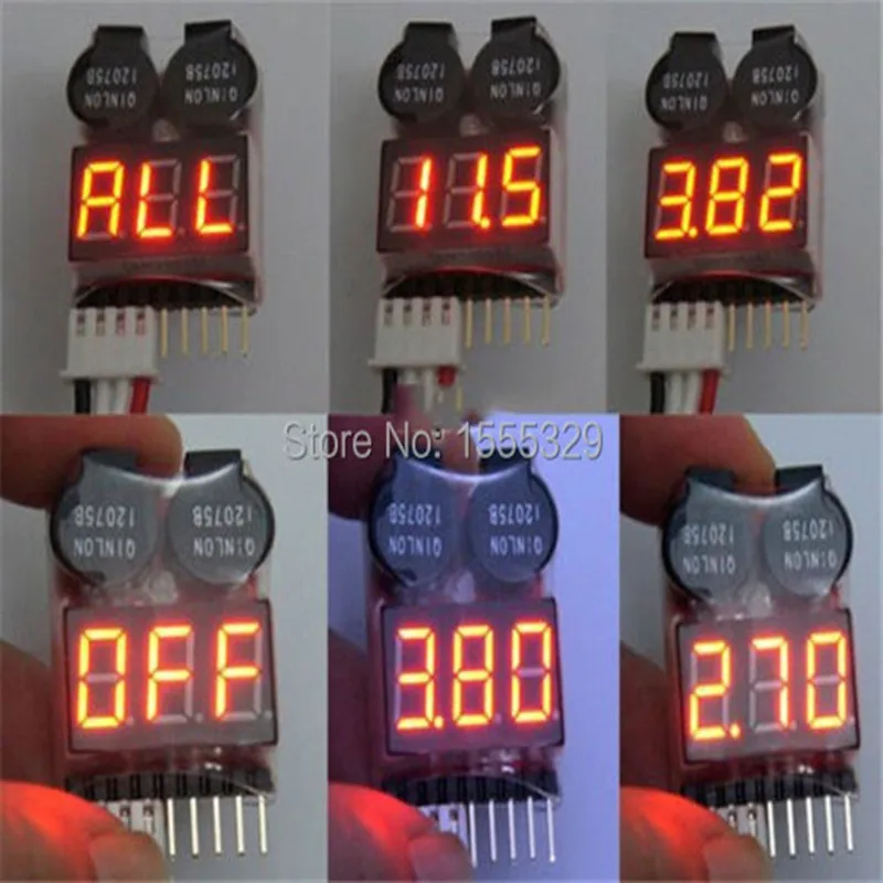 Индикатор напряжения LiPo 1S-8S L⟚