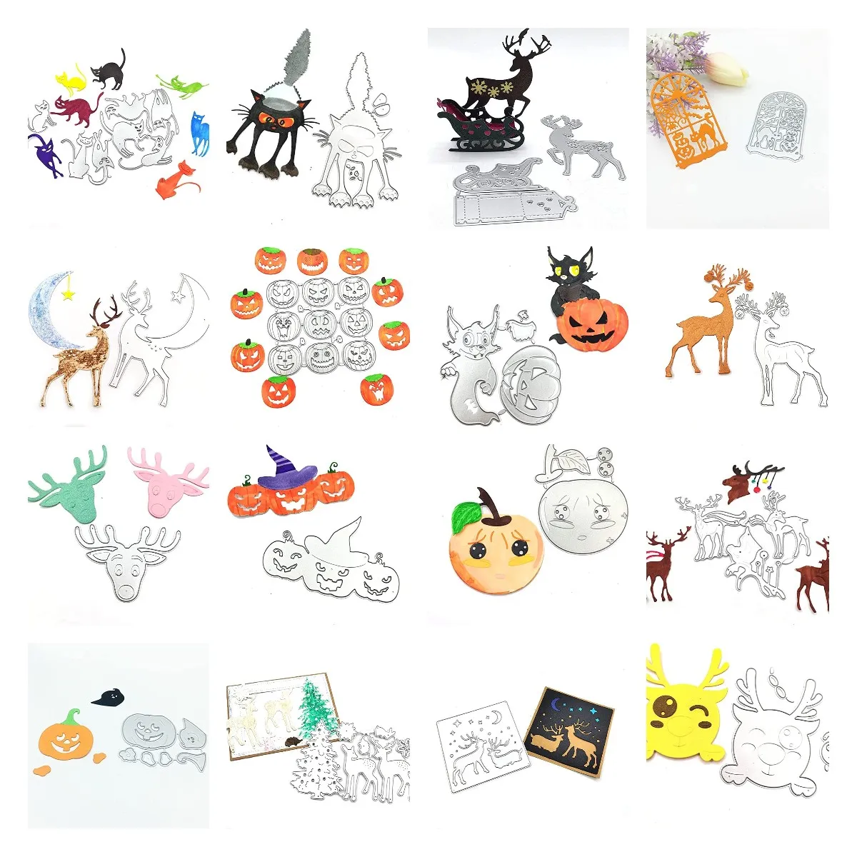 

Christmas Collection Pumpkin Deer Metal Cutting Dies Craft Embossing Make Paper Greeting Card Making Template DIY Handmade 2022