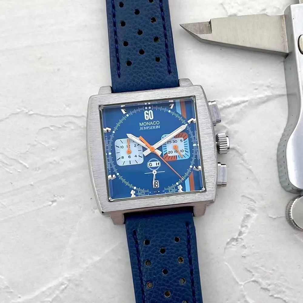 

Original Brand Watches For Mens Classic Square Monaco Multifunction Watch Luxury Automatic Date Sports Chronograph AAA Clocks