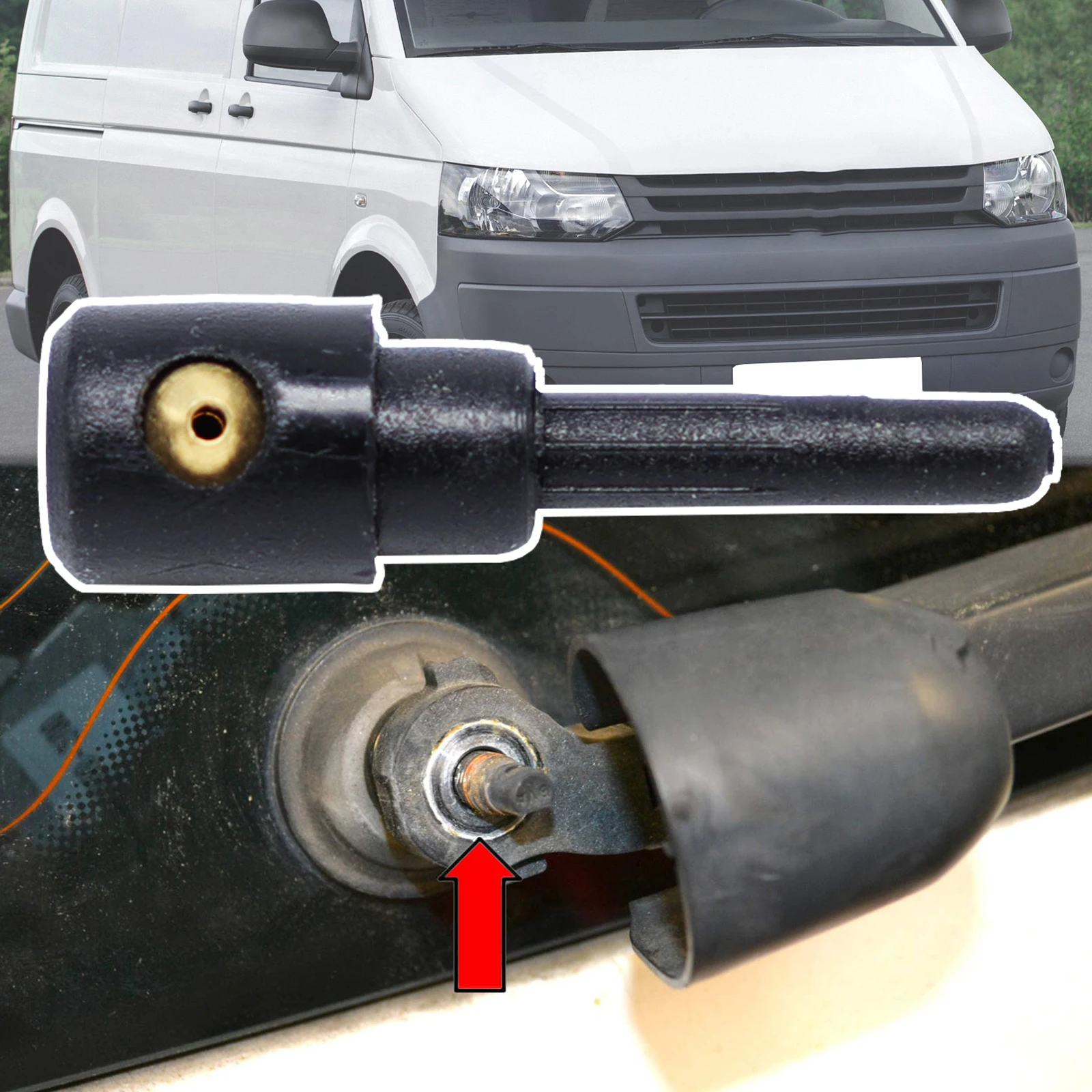 Омыватель лобового стекла заднего вида для VW Transporter T5 2003 2004 - 2014 2015 Caravelle Multivan Doubleback