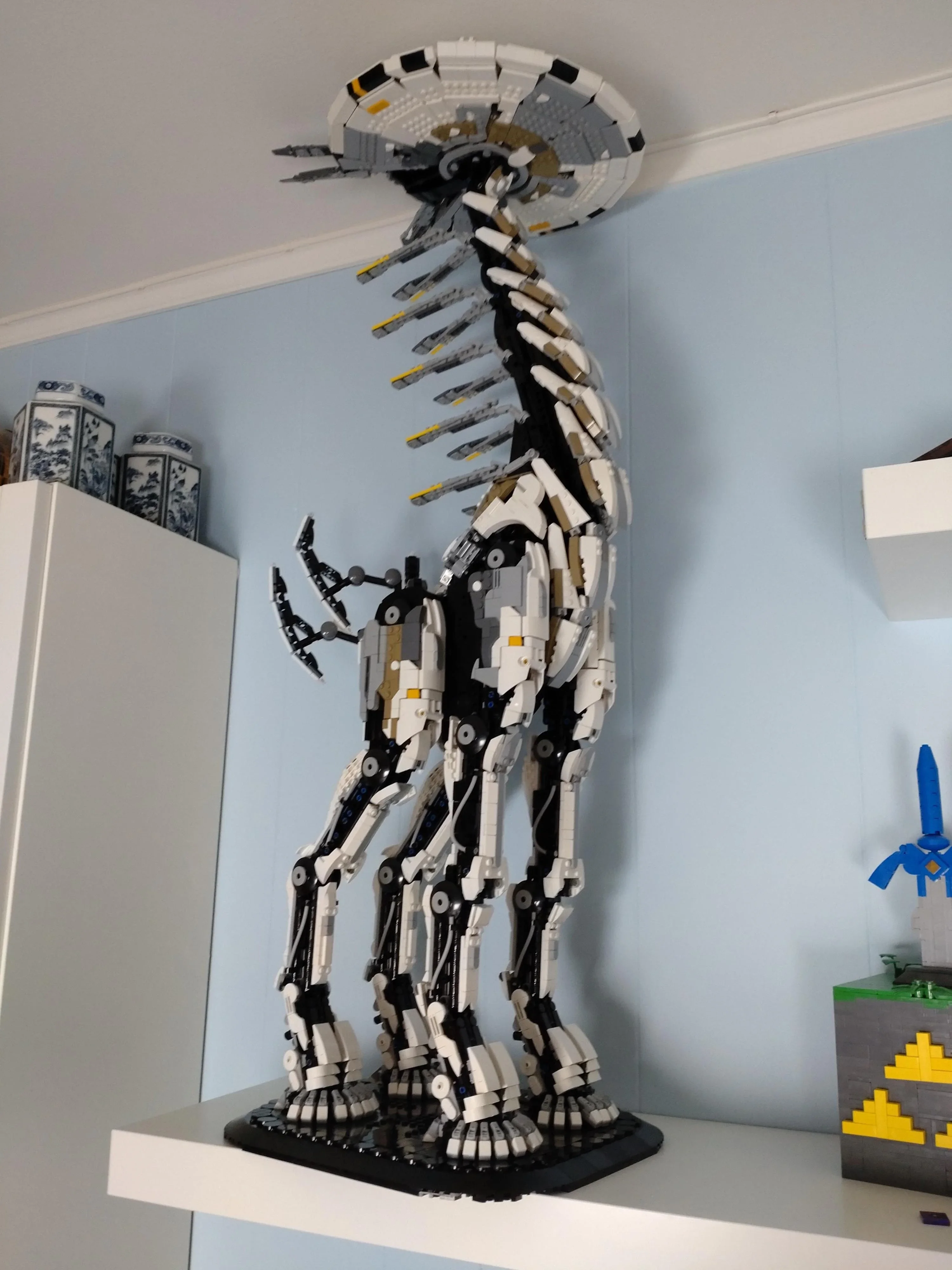 Фото Идеи Bricklink, игра Horizon, с длинным воротником, зверь, Tallneck Dawns Thunderjaw, зуб, механические строительные блоки монстра, детские игрушки, подарок №2