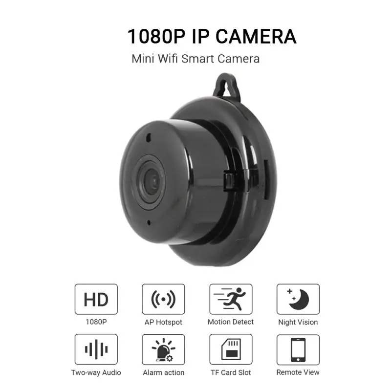 

Мини Wi-Fi IP-камера HD 1080P Беспроводная внутренняя камера инфракрасное ночное видение двухстороннее аудио Обнаружение движения Радионяня V380