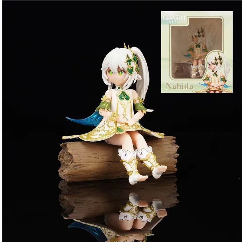 

Kawaii Genshin Impact Nahifa Action Figure 13cm Lesser Lord PVC Sitting Model Cosplay Collectible Doll Toys Ornaments Gifts