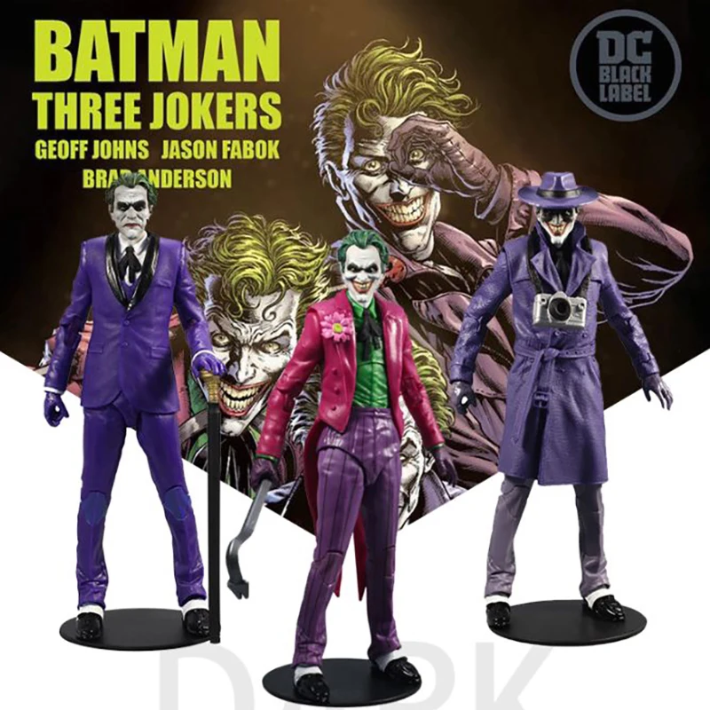 

A set McFarlane DC comics Batman:Theee Jokers The Joker novelties 7inch Collectible Figurines Model Anime Action Figure Toys