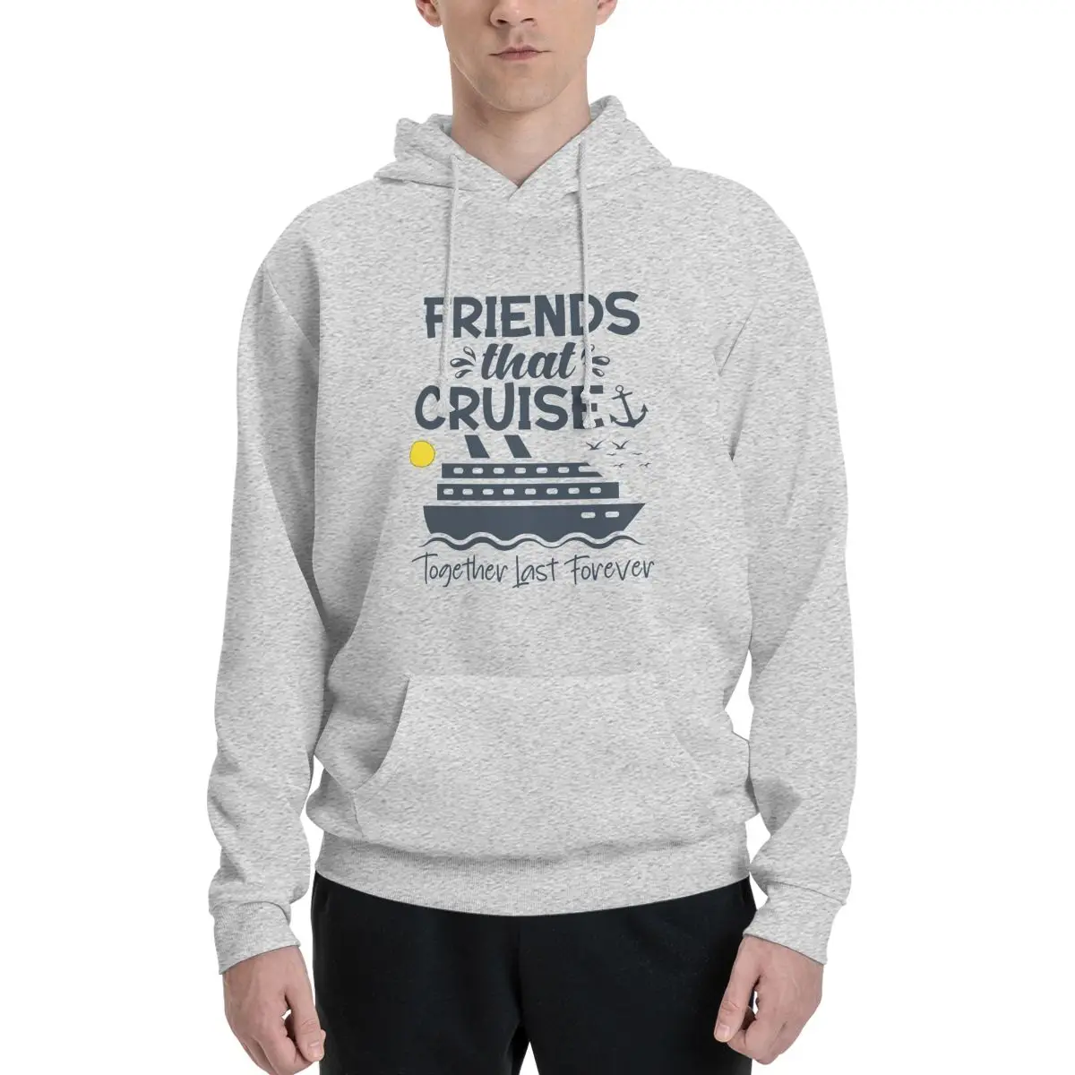 

Friends Cruise Together Last Forever Cruise 2024 Vacation Classic Polyester Hoodie Men's Women's Sweater Size XXS-3XL