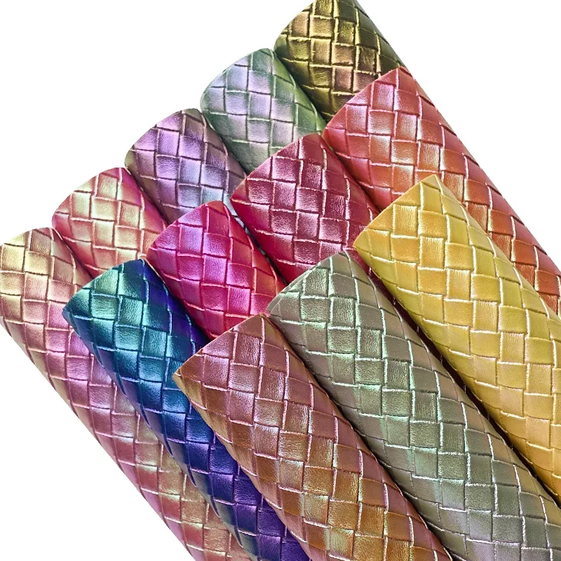 Переливающаяся тисненая искусственная кожа 46x135 см рулон материала сумки ткань