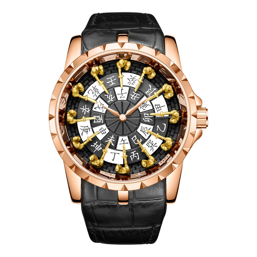 Уникальные часы для мужчин традиционные китайские кварцевые наручные