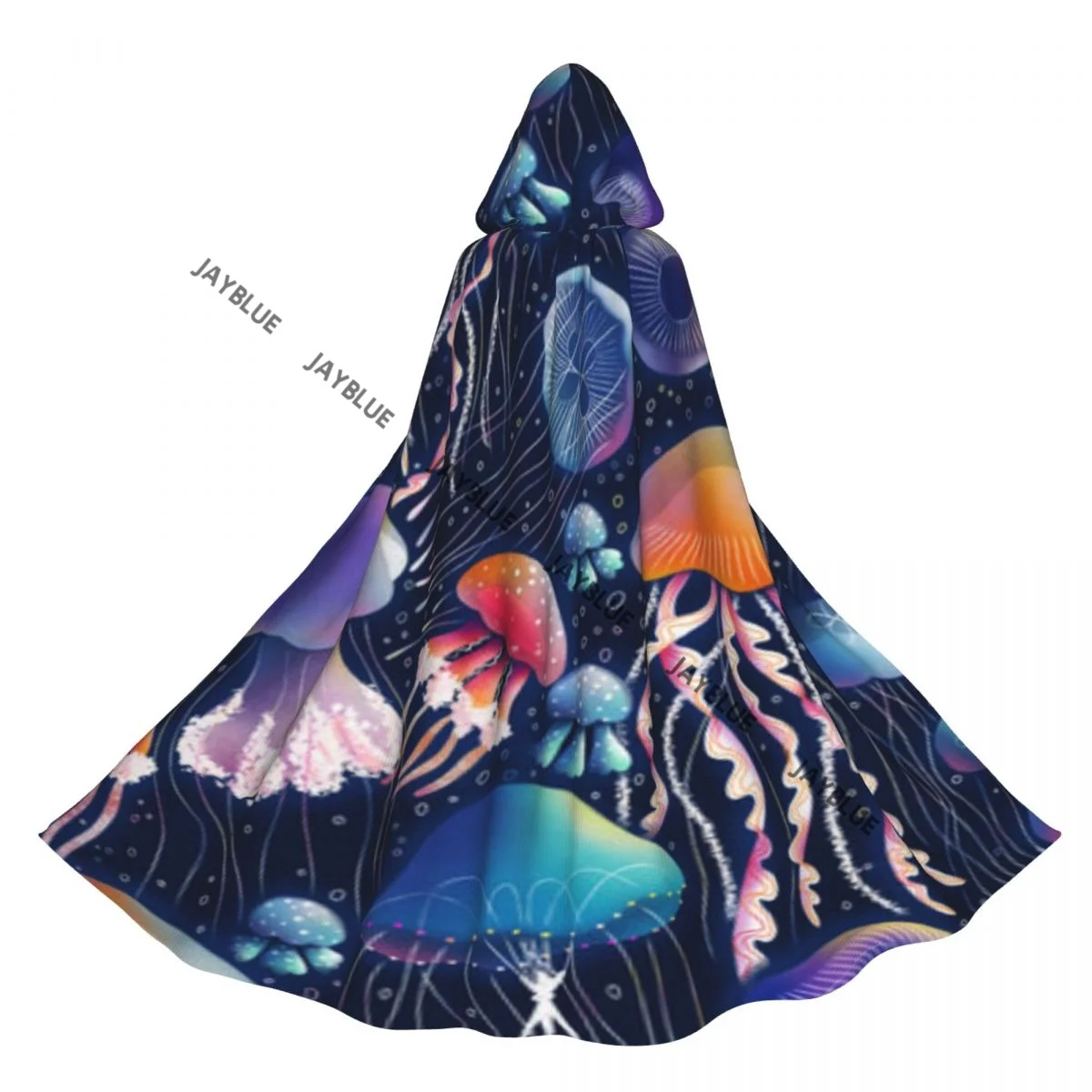 Унисекс взрослый медуза биолюминесцентные морские существа плащ с капюшоном