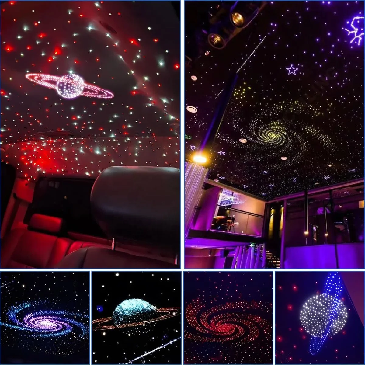 Светодиодный RGB-светильник для потолка с эффектом звездного неба, романтический световой модуль для интерьера автомобиля и декора потолка. (art.: 3920dc668533b) - 3920dc668533b