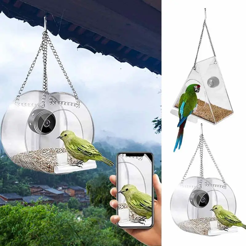 

Window Bird Feeder's With Camera Bird Feeding Tool With Suction Cups Automatic Bird Sensing Bird House With Built-in Microphone