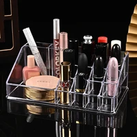permanent makeup 16 holes acrylic tattoo ink cup clear crystal box makeup pigment cups caps storage container rack holder stand