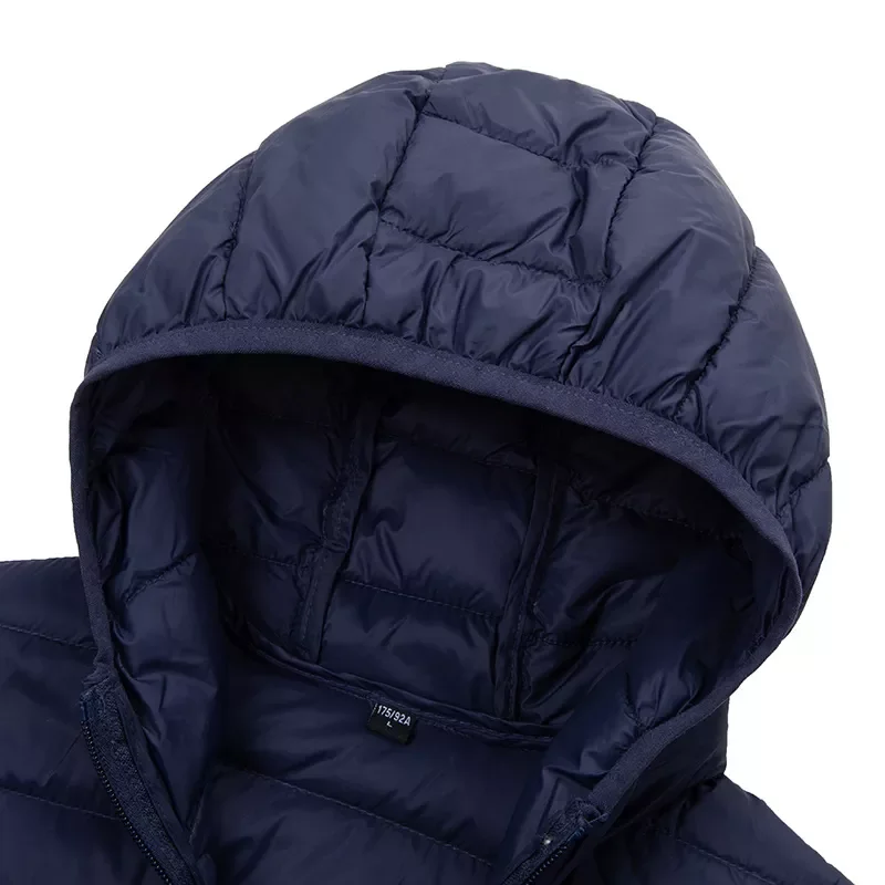 New2022 Business Casual Lightweight Water-Resistant Packable Puffer Jacket 2021 Men Fashion Hooded Warm Autumn Winter Coats
