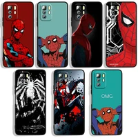 marvel hero spiderman phone case for xiaomi redmi note 4x 5 5a32gb 6 7 8t 8 9 9t 9pro max 9s pro black luxury silicone back