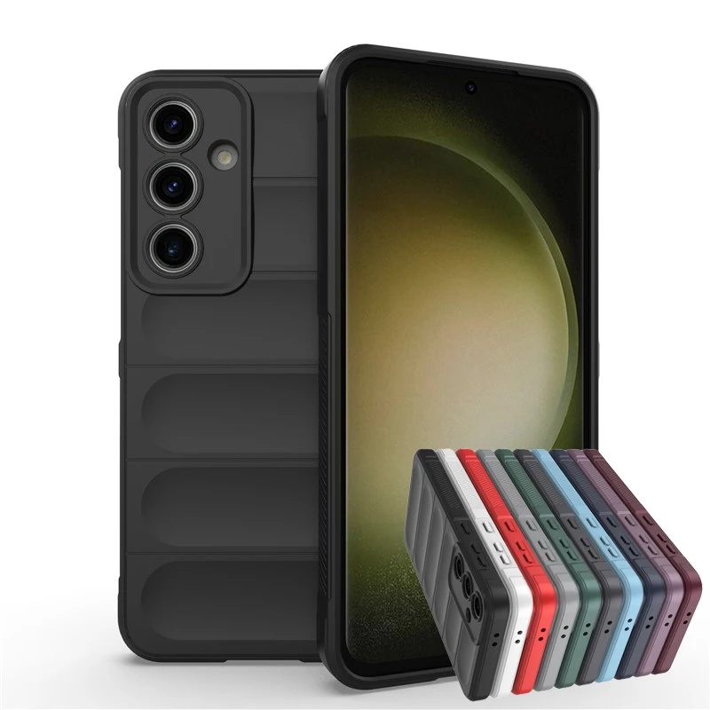Для Samsung Galaxy S24 FE 5G Чехол S20 S21 S22 S23 Противоударный резиновый силиконовый защитный