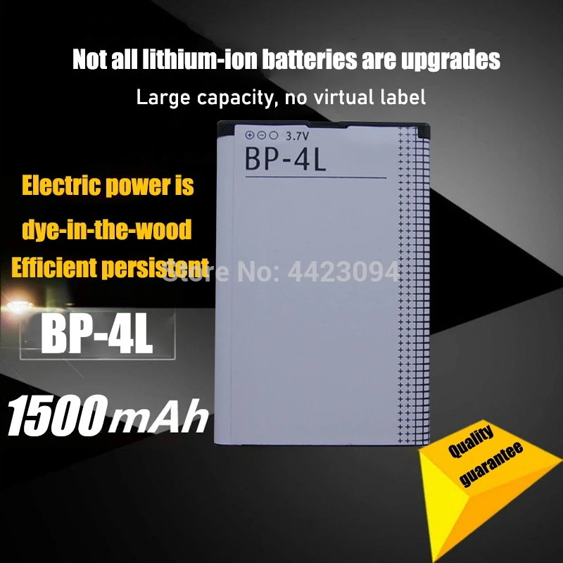 1 5pcs bp 4l battery for nokia e61i e63 e90 e95 e71 6650 6760 n97 n810 e72 e52 bp4l bp 4l phone recharge free global shipping