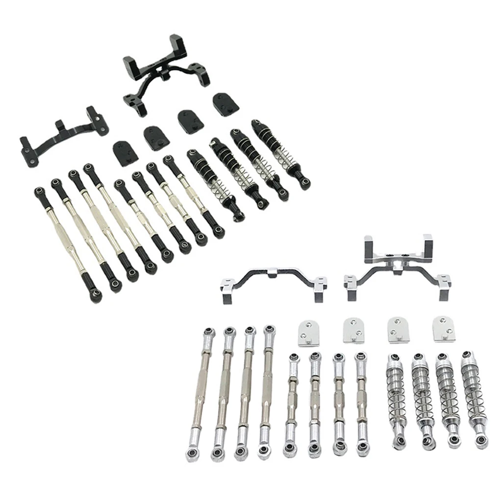 

14/set Metal Pull Rod Shock Absorber for WPL C34 C44 1/16 RC Car Parts Accs