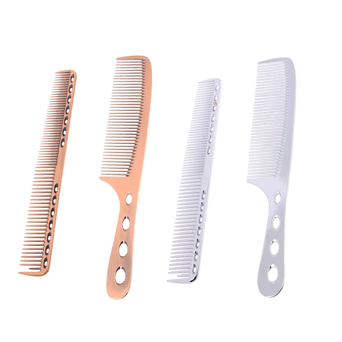 

2 Packs Metal Barber Comb Professional Hairdressing Salon Combs Hair cutting Tool Detangler Comb For Men ( )