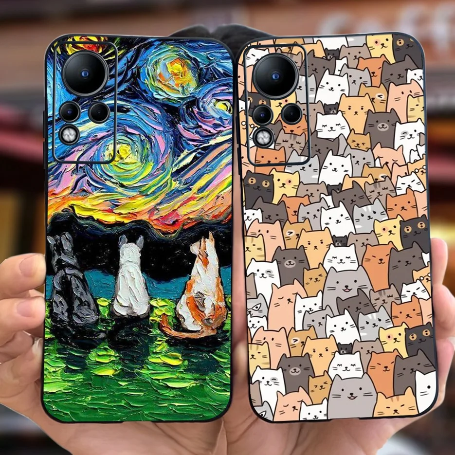 Для Infinix Note 11 чехол X663 роскошный с изображением конфет мягкий для Sllicone телефона 11S