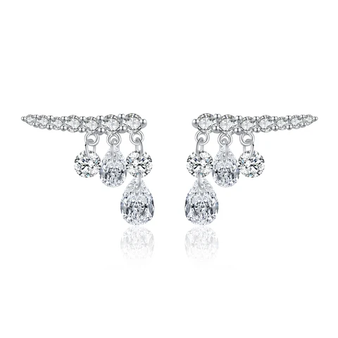 Серебряные серьги-гвоздики Modian