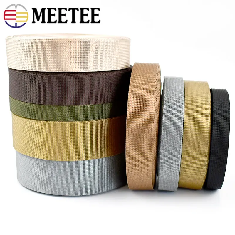 

5M 20/25/32/38/50mm Nylon Webbing Backpack Strap Band Tapes Bag Belt Clothing Ribbon Binding DIY Sewing Material Accessories