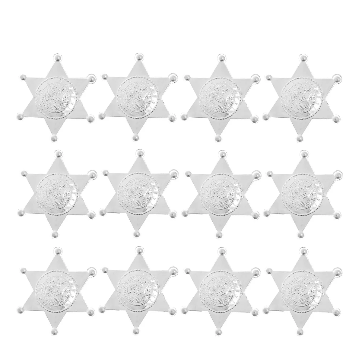 

12 Pcs Police Suit Accessories Toy Uniform Plastic Combination Matching Badge Home