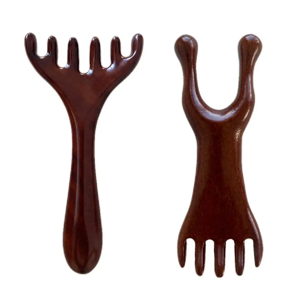 1 шт. двуглавая массажная расческа для головы смола с пятью когтями палочка тела и